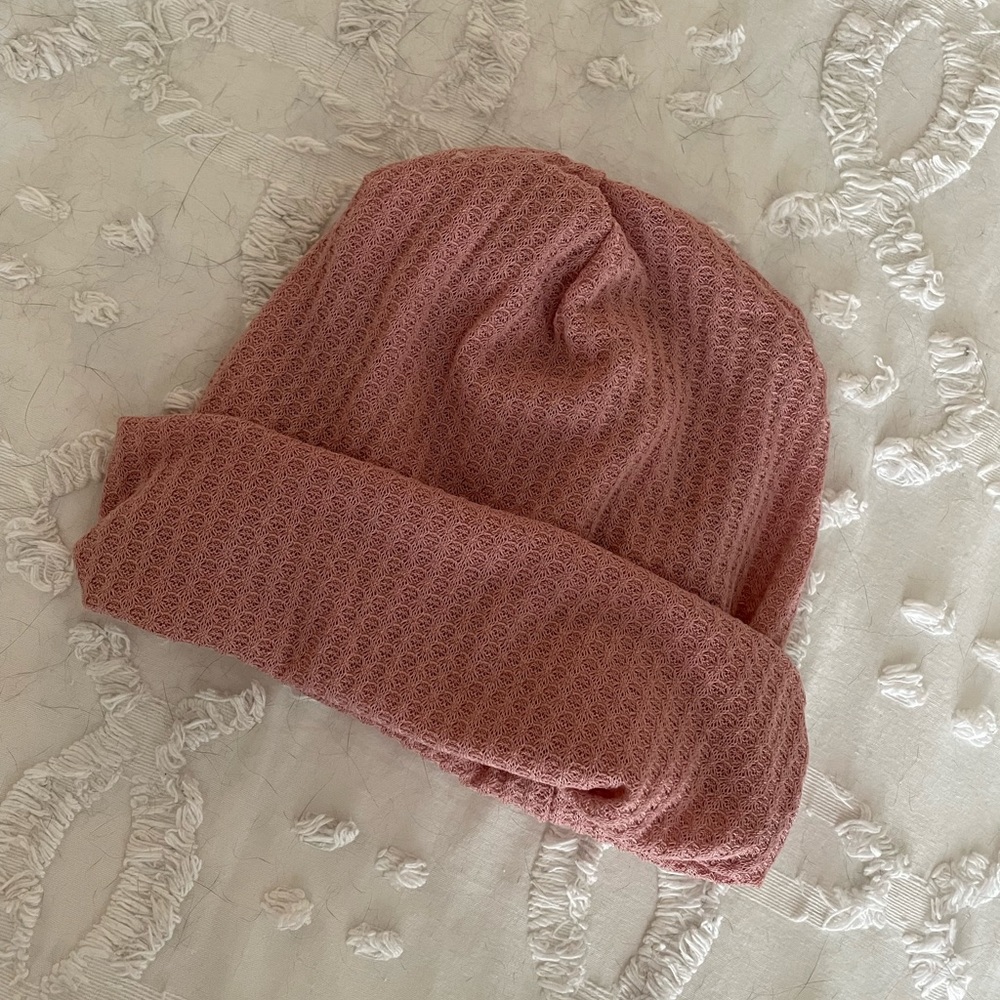 Soft Knit Pink Slouchy Beanie